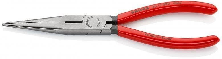 Клещи резачки с дълъг остър връх, червена ръкохватка 200мм, Knipex - K2611200