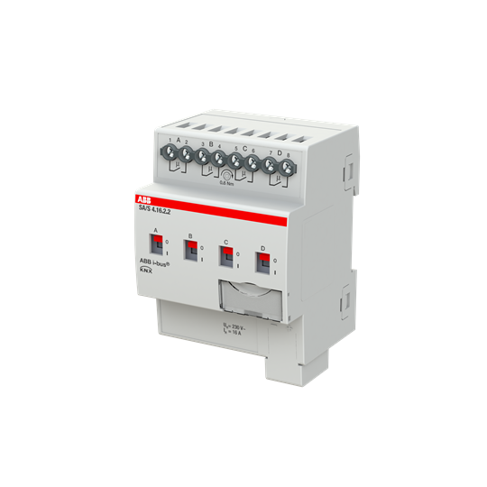 Актуатор изходи SA/S4.16.2.2 4х 230Vac 16A 4DIN KNX ABB, 2CDG110262R0011