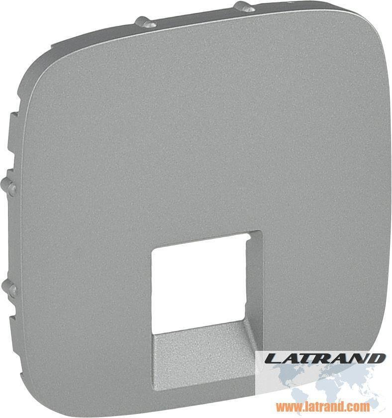 Лицев панел за единична RJ45/RJ11 розетка цвят Алуминий Valena Allure Legrand - 755417