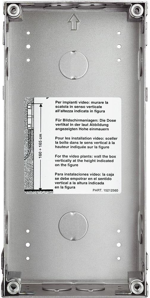 Конзола за вграждане на домофонен панел Sfera Robur за два модула Bticino, BTICINO, 350120