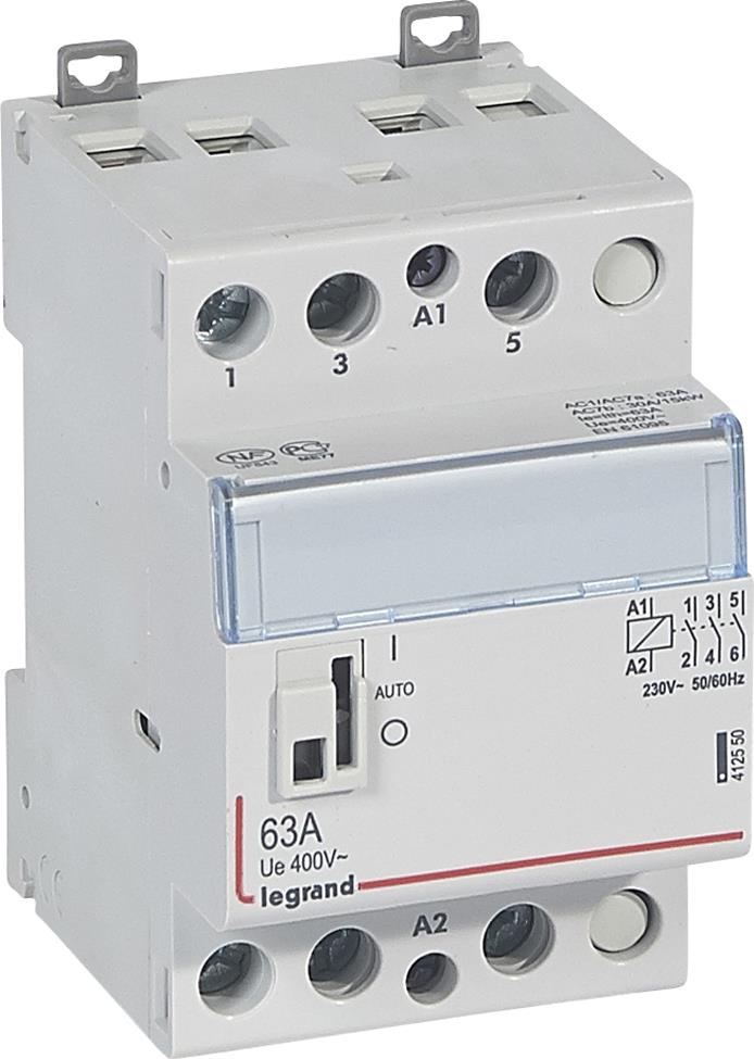 Модулен контактор с ръкохватка CX3, 63A 3NO 220V 3 модула Legrand, LEGRAND НИСКО НАПРЕЖЕНИЕ, 412550