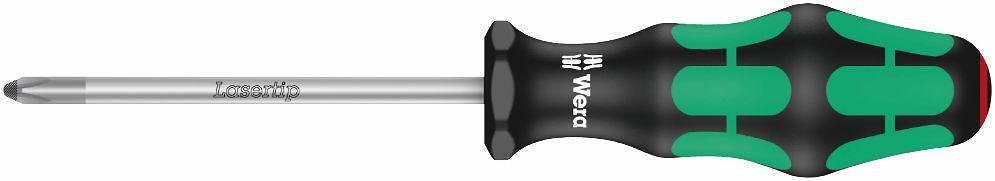 Отвертка PH 2x100, зелено-черна ръкохватка, 350 Kraftform Plus Wera - W008720