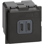 Розетка 2xUSB за зареждане тип C 3A 15W 2 мод. Living Now Bticino - K4286C2