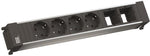 Модул за POWER FRAME 6M с 4х Шуко и 2х празни модула, цвят Черен, Bachmann, BACHMANN, B916.030