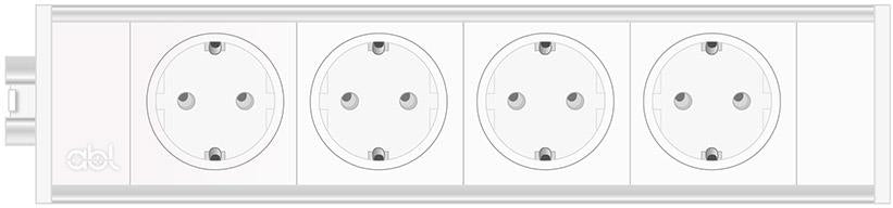 Модул Link 4M с 4х Шуко, цвят Бял, ABL, ABL Сърбия, 2M21F4A0