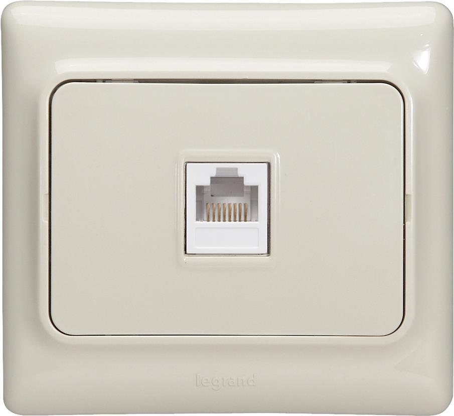 Компютърна розетка RJ45 5е цвят Крем моноблок Kaptika Legrand /до изчерпване/, ЛИКВИДАЦИЯ, 782154