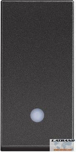 RG4005L Бутон 1P (NO) 10 A – 250 V - с LED индикатор 230V, 1M, Черен Bticino Classia