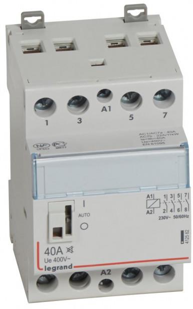 Модулен контактор с ръкохватка CX3, 40A 4NO 220V 3 модула БЕЗШУМЕН Legrand, LEGRAND НИСКО НАПРЕЖЕНИЕ, 412562
