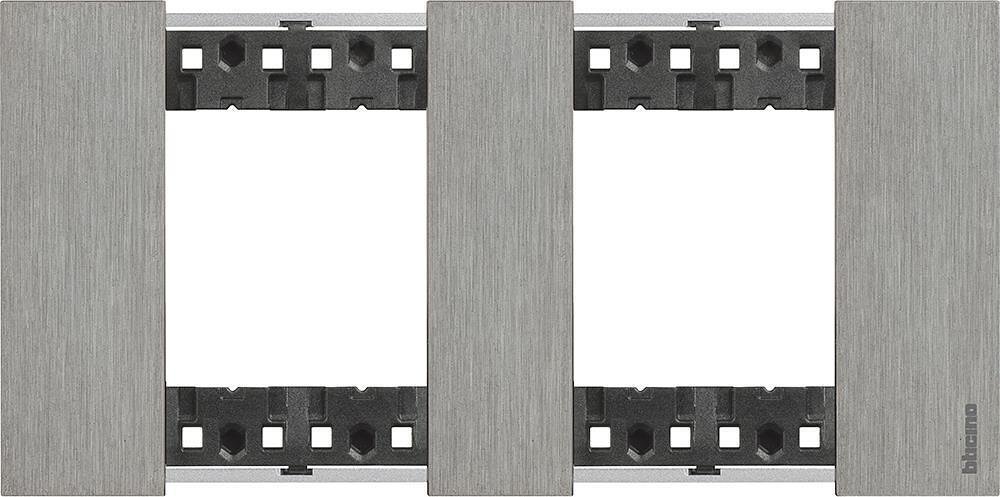 Рамка 2x2 мод. метална цвят Стомана (Steel) Living Now Bticino - KA4802M2ZG