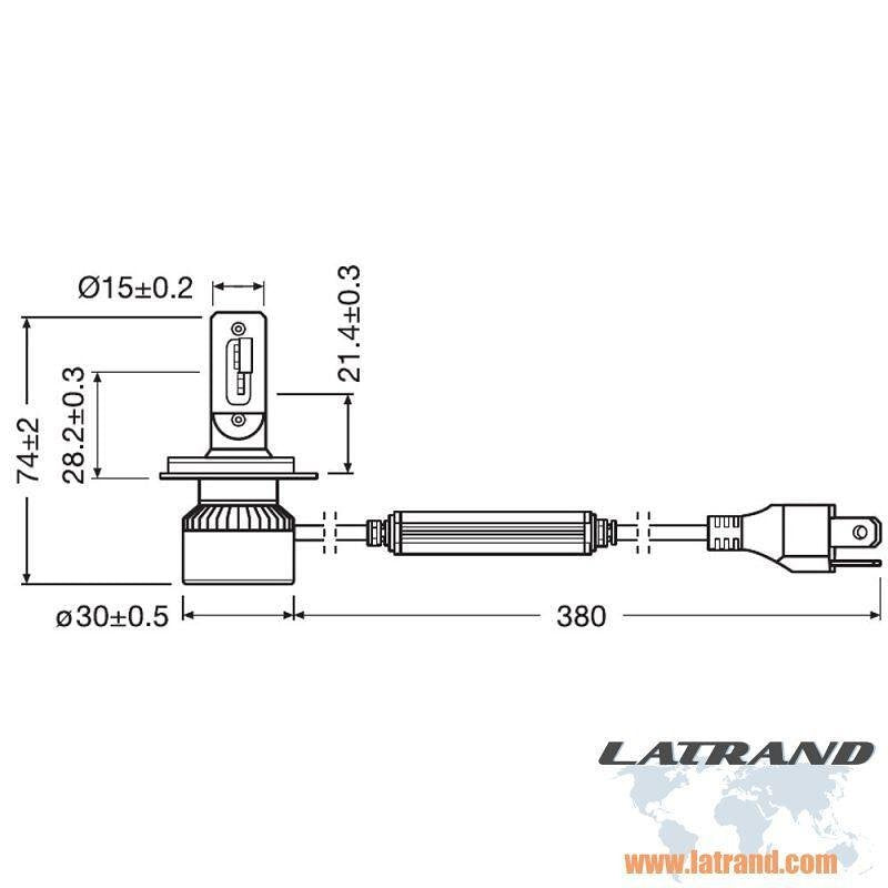 АВТОМОБИЛНА LED ЛАМПА 64193DWXTR H4 LED 3год 13/13W 12V P43T FS2 OSRAM