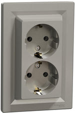 Контакт шуко ДВОЕН 16A моноблок цвят Бронз Asfora SE, SCHNEIDER ELECTRIC, EPH9900169