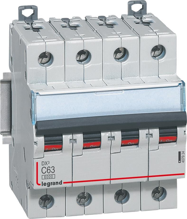 Автоматичен прекъсвач DX3 4P 63A крива С 6kA Legrand, LEGRAND НИСКО НАПРЕЖЕНИЕ, 407934