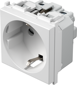 Контакт шуко 2P+E 16A 2 мод. цвят Бял мат Modul TEM, VM10MW