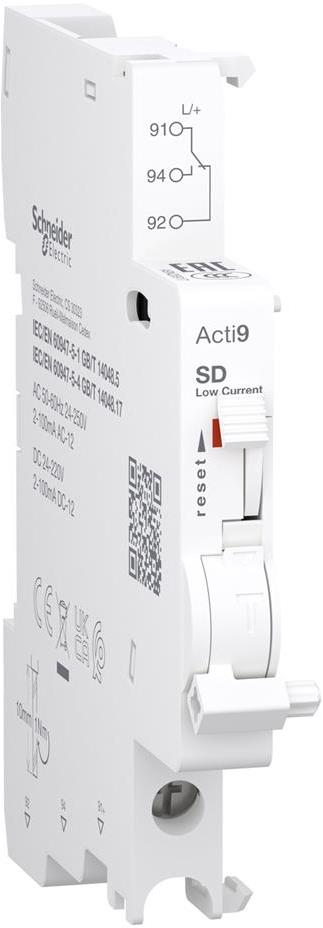Помощен контакт Acti 9 iC60 индикация повреда SD 1CO 2...100mA SE, SCHNEIDER ELECTRIC НИСКО НАПРЕЖЕНИЕ, A9N26917