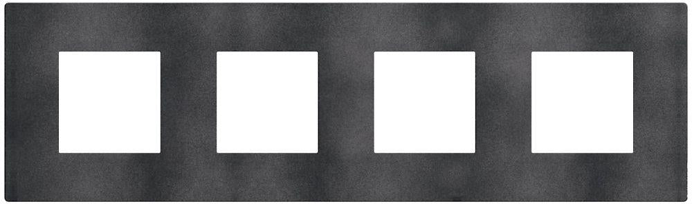 Рамка 2+2+2+2 мод. цвят Сив меланж (Dark Grey) Light Now Bticino, BTICINO, YA4802M4DS