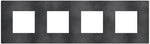 Рамка 2+2+2+2 мод. цвят Сив меланж (Dark Grey) Light Now Bticino, BTICINO, YA4802M4DS
