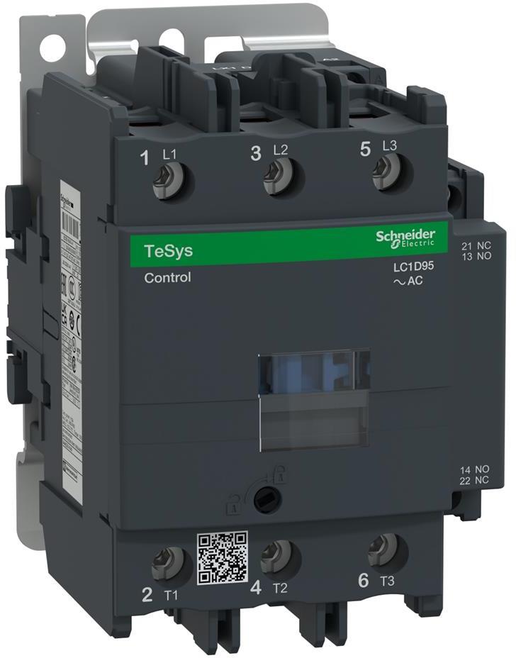 Контактор TeSys D 3P 45kW (95A AC-3) 1NO-1NC 380V 50Hz SE, SCHNEIDER ELECTRIC НИСКО НАПРЕЖЕНИЕ, LC1D95Q5