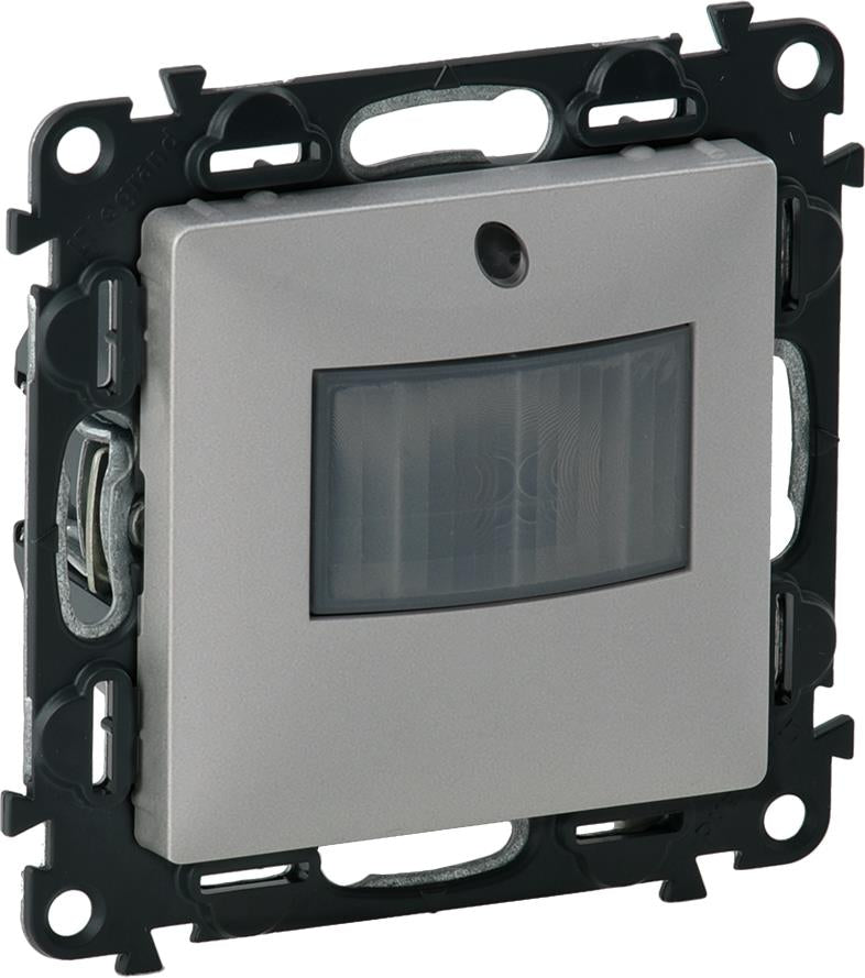 Датчик за движение PIR, 120°, обхват 8m @ h=1.2m, LED ≤ 100W, без неутрала, цвят алуминий Valena Life Legrand, LEGRAND, 752370A