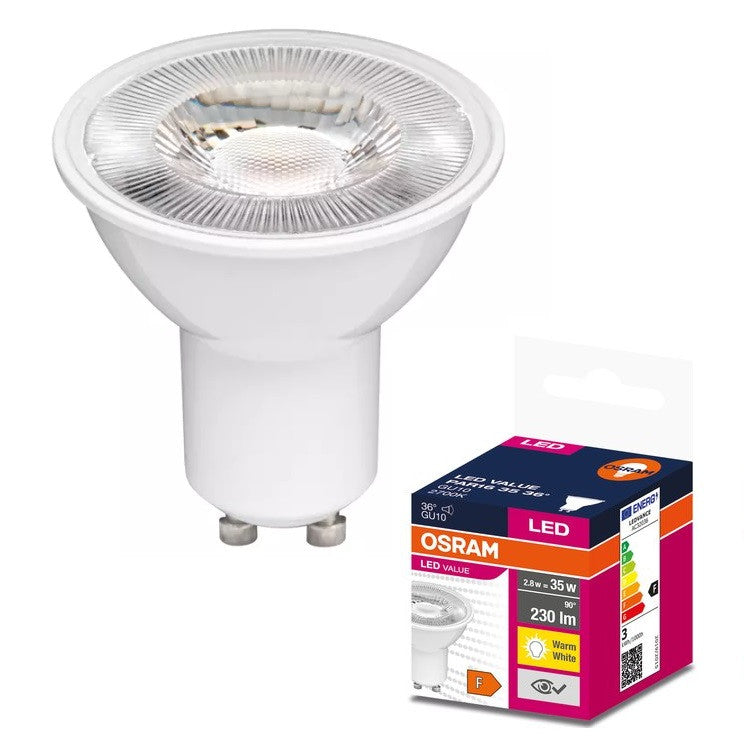 LED ЛАМПА VALUE PLAST  PAR16 35  36° 3,2W/827 GU10 LEDVANCE