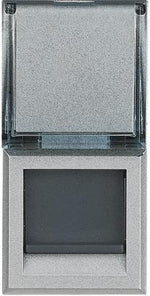 Розетка RJ45 cat.6A STP конектор toolless IDC 1 мод. цвят Алуминий Axolute Bticino, BTICINO, HC4279C6A