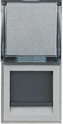 Розетка RJ45 cat.6A STP конектор toolless IDC 1 мод. цвят Алуминий Axolute Bticino, BTICINO, HC4279C6A
