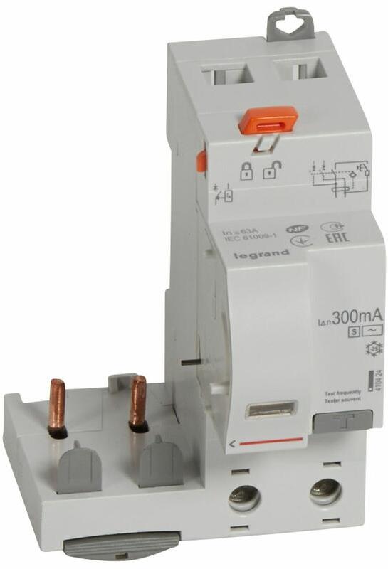 Допълнителен ДТЗ модул 2P 63A 300мА АС-S към DX3 Legrand, LEGRAND НИСКО НАПРЕЖЕНИЕ, 410424