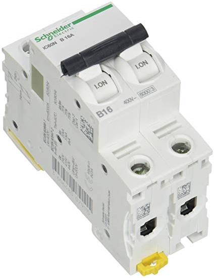 Автоматичен прекъсвач Acti 9 iC60N 2P 16A крива B 6kA SE, SCHNEIDER ELECTRIC НИСКО НАПРЕЖЕНИЕ, A9F73216
