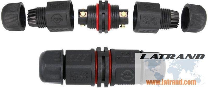 Кабелен конектор IP68 черен за кабел 3х0.5-1.5мм2 Commel - C365-901