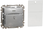 Енергоспестител 1NO c подсветка цвят Алуминий Sedna SE, SCHNEIDER ELECTRIC, SDD113121