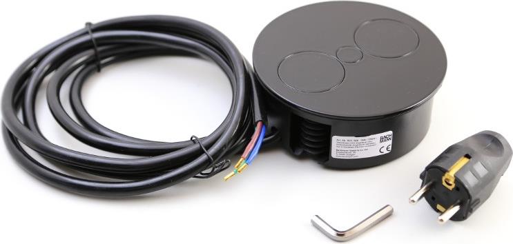 Модул TWIST с 2х Шуко, с кабел 2м, цвят Черен, Bachmann, BACHMANN, B931.150