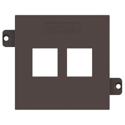 Лицев панел за 2х RJ45 Keystone 55x55 Fenix Cocoa Orinoco EKINEX, EK-KSC-2K-FCC