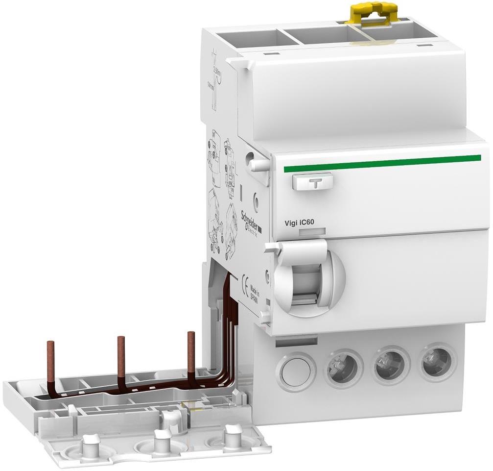 ДТЗ модул Acti 9 Vigi iC60 3P 25A 300mA тип AC 6kA 3.5 мод. SE, SCHNEIDER ELECTRIC НИСКО НАПРЕЖЕНИЕ, A9V44325