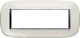 Рамка 6 мод. овална Liquid white Axolute Bticino /до изчерпване/, BTICINO, HB4806DB