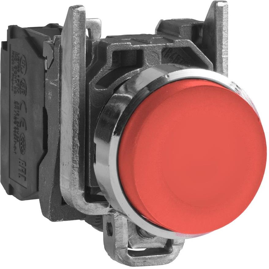 Бутон сглобен червен 1NO Ø22mm XB4 SE, SCHNEIDER ELECTRIC НИСКО НАПРЕЖЕНИЕ, XB4BL41