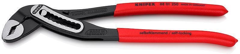 Клещи раздвижени Alligator, червена ръкохватка 250мм, Knipex - K8801250