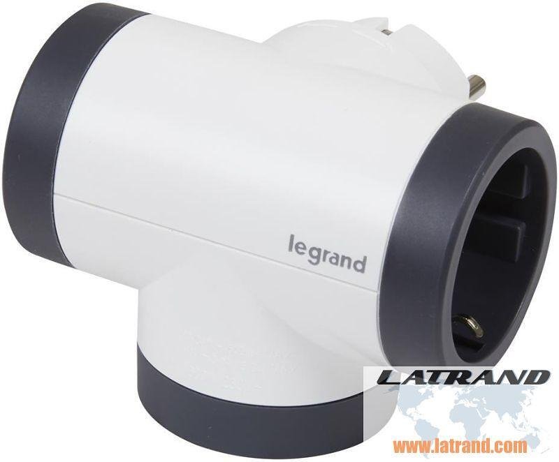 Адаптер за контакт 2х Шуко Т-образен въртящ с USB A+C бял NEW Legrand  - 694522