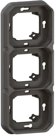 Рамка ТРОЙНА за скрит монтаж цвят Антрацит IP55 Plexo New Legrand, LEGRAND, 69608L