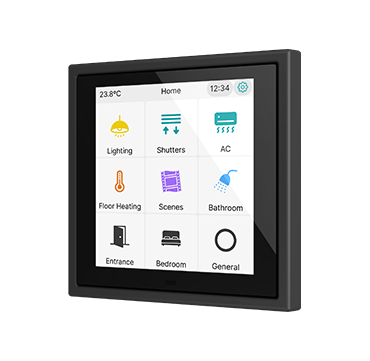 Пулт за управление 3.3" CX33 70х70мм KNX цвят Антрацит Zennio, ZVICX33A