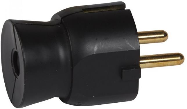 Щепсел черен 2P+Т 16A 250V /25бр/ Legrand, LEGRAND, 50177