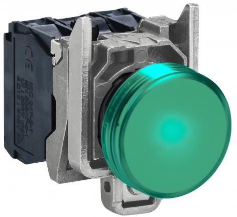 Сигнална лампа LED сглобена зелена 24Vac/dc Ø22mm ATEX XB4 SE, SCHNEIDER ELECTRIC НИСКО НАПРЕЖЕНИЕ, XB4BVB3EX