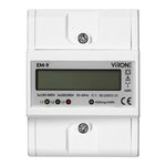 Трифазен електромер 100A EM-9 – Дигитален, LCD, DIN монтаж, S0 изход