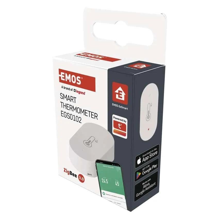 Датчик за влага и температура с батерия ZigBee GoSmart EMOS