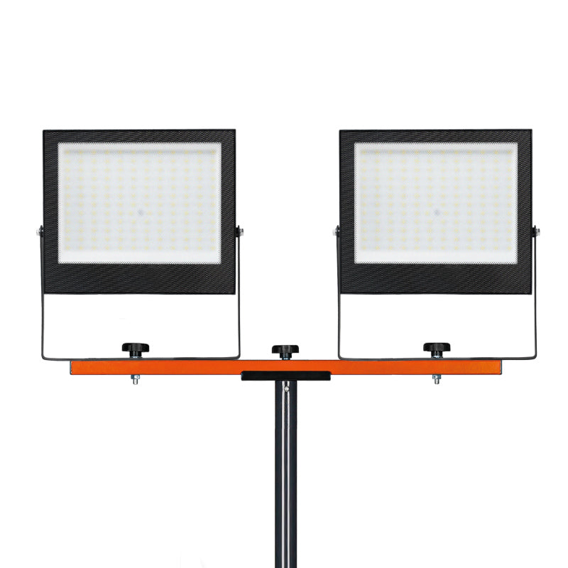 Професионален LED Строителен Прожектор 2x50W със Стойка | 10 000 lm | IP65 | Телескопичен Трипод 1.77 m | Неутрална Светлина 4500K
