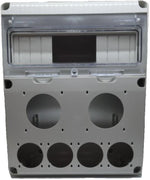 Табло за индустриални контакти и DIN модули IP55, UV, серия Enerbox /11 DIN, 2х16-32A и 8хшуко/ Scame, SCAME, 633.2046