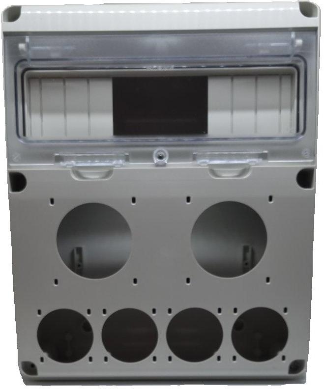 Табло за индустриални контакти и DIN модули IP55, UV, серия Enerbox /11 DIN, 2х16-32A и 8хшуко/ Scame, SCAME, 633.2046