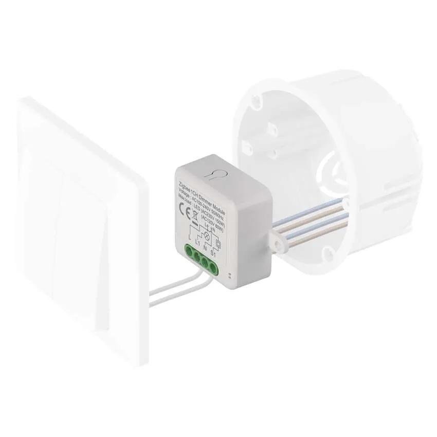 Микромодул Smart реле 1х димер 150VA изисква неутрала IP-2111DZ ZigBee GoSmart EMOS