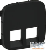 Лицев панел за двойна 2xRJ45/RJ11 розетка цвят Черно Valena Allure Legrand - 755428