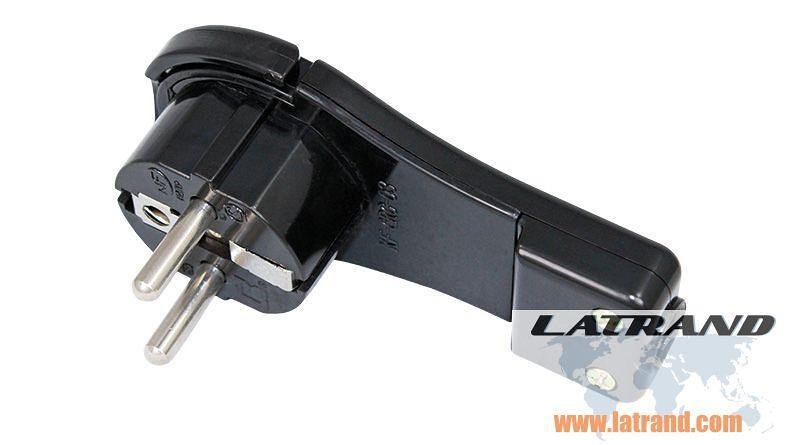Щепсел плосък черен 16А 2P+T IP20 Commel - C290-502