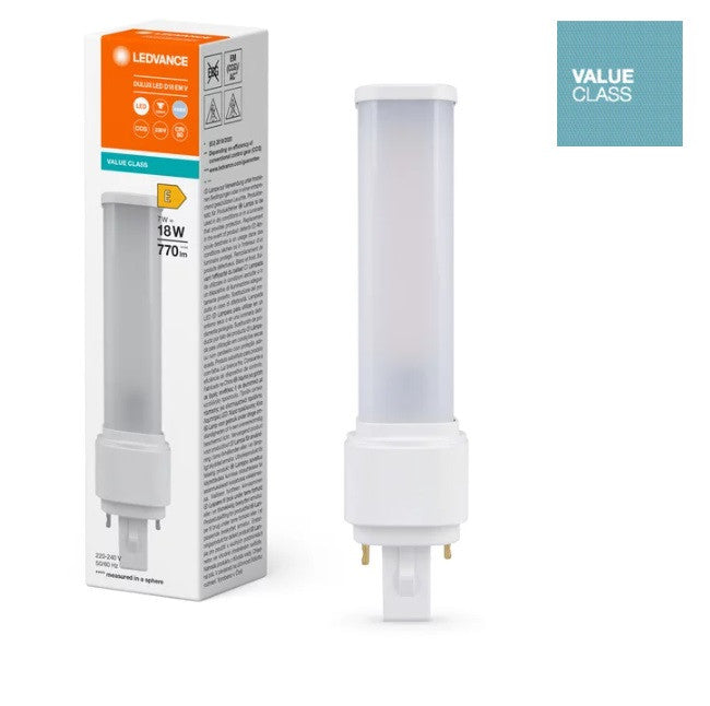 DULUX LED ЛАМПА D18 EM & AC MAINS V 7W 840 G24D-2 LEDVANCE
