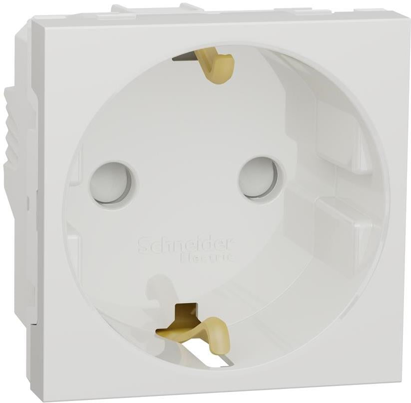 Контакт шуко с детска защита винт 2 мод. цвят Бял Unica SE, SCHNEIDER ELECTRIC, NU303718